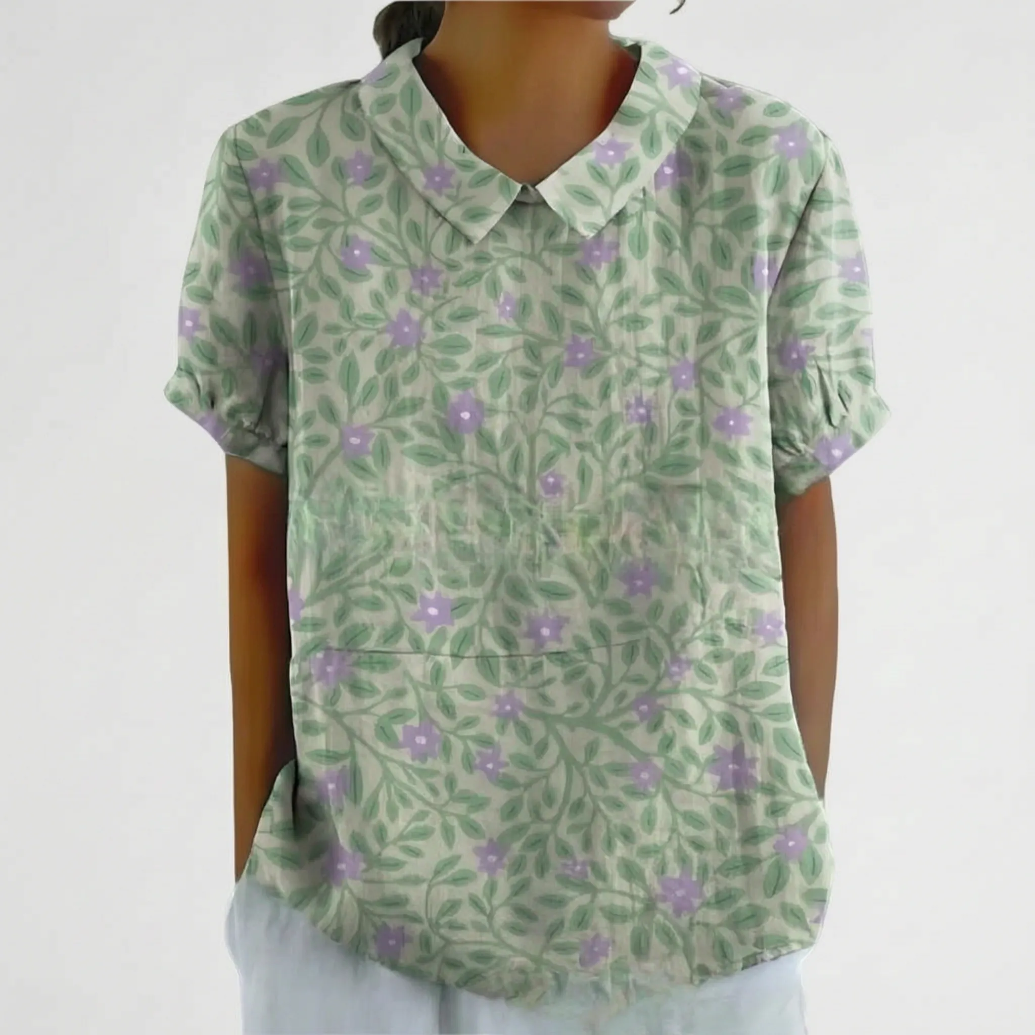 Sommara - Ladies White Floral Summer Blouse