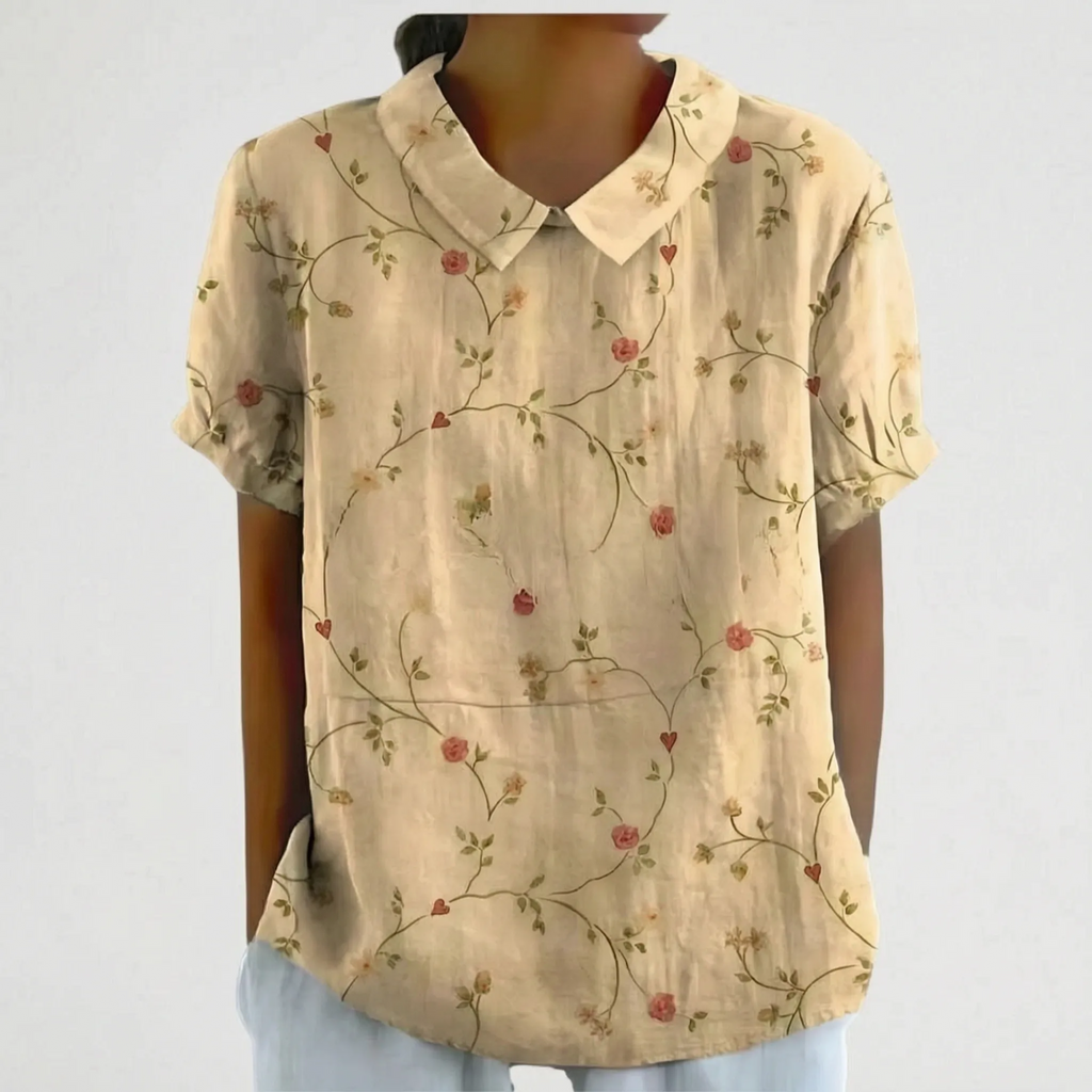 Sommara - Ladies White Floral Summer Blouse