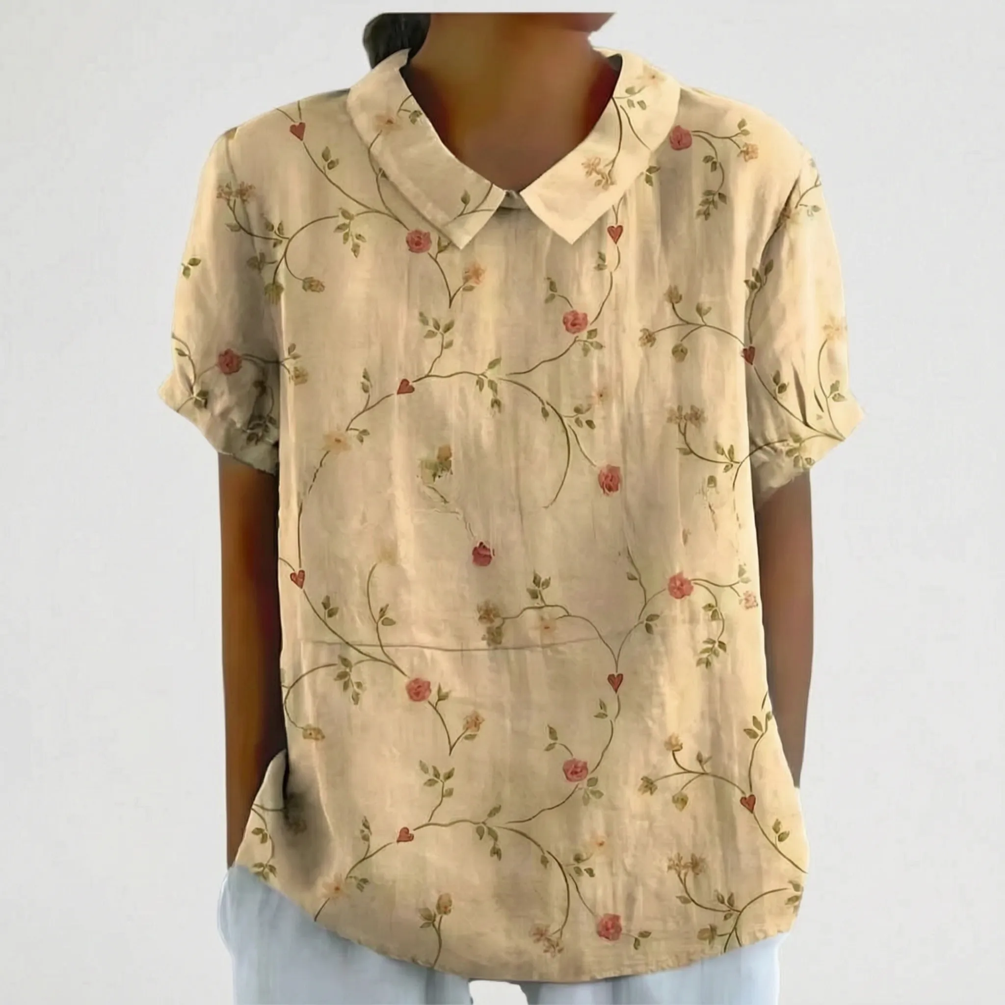 Sommara - Ladies White Floral Summer Blouse