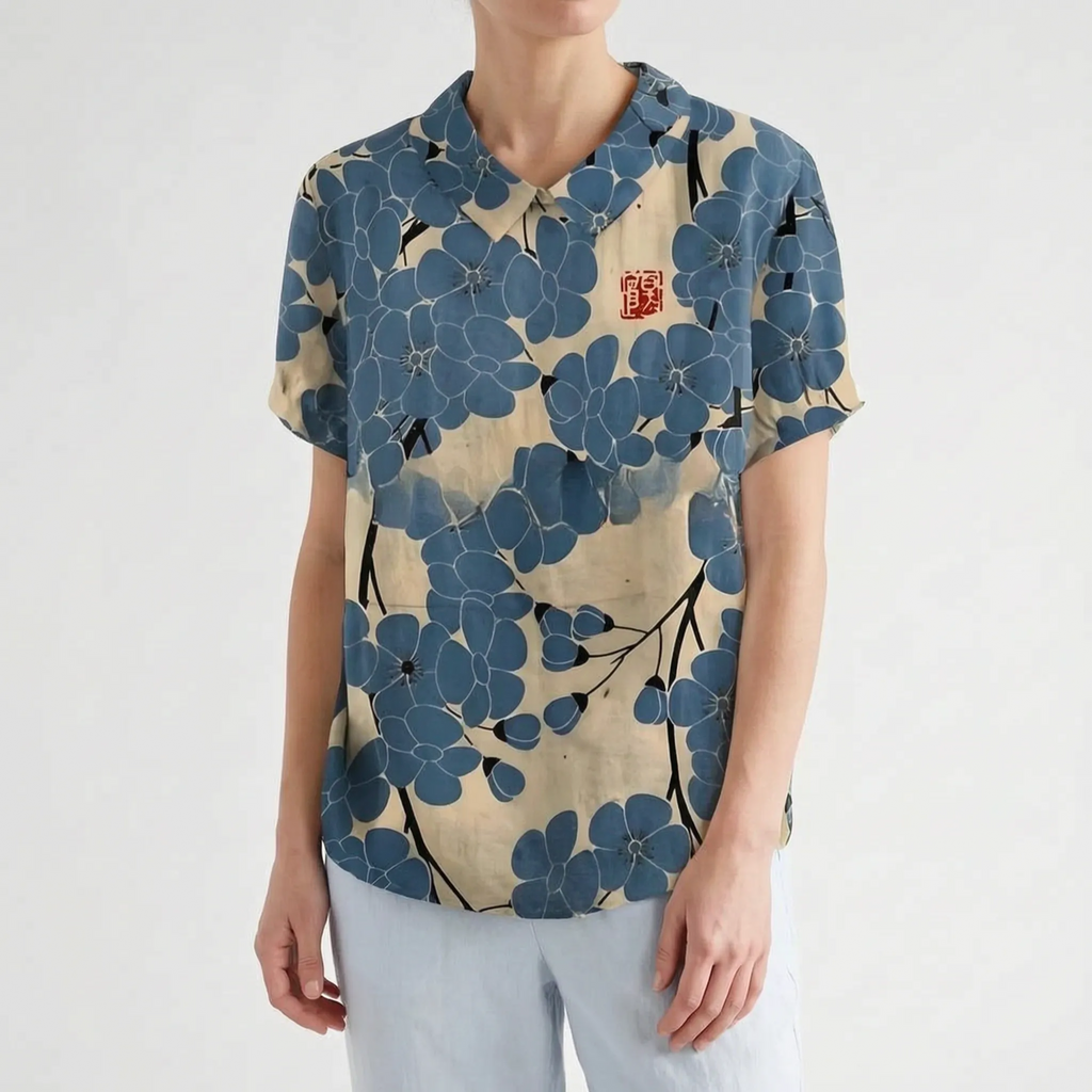 Sommara - Ladies White Floral Summer Blouse