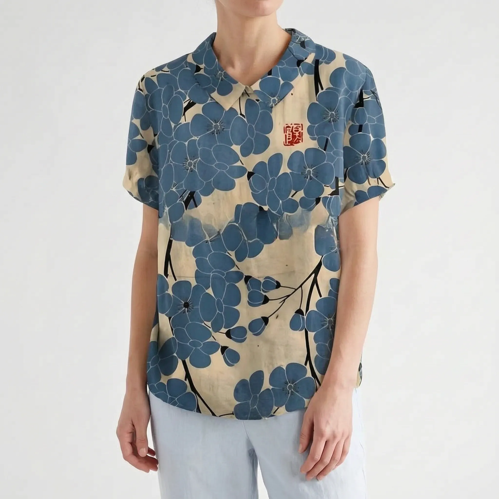 Sommara - Ladies White Floral Summer Blouse