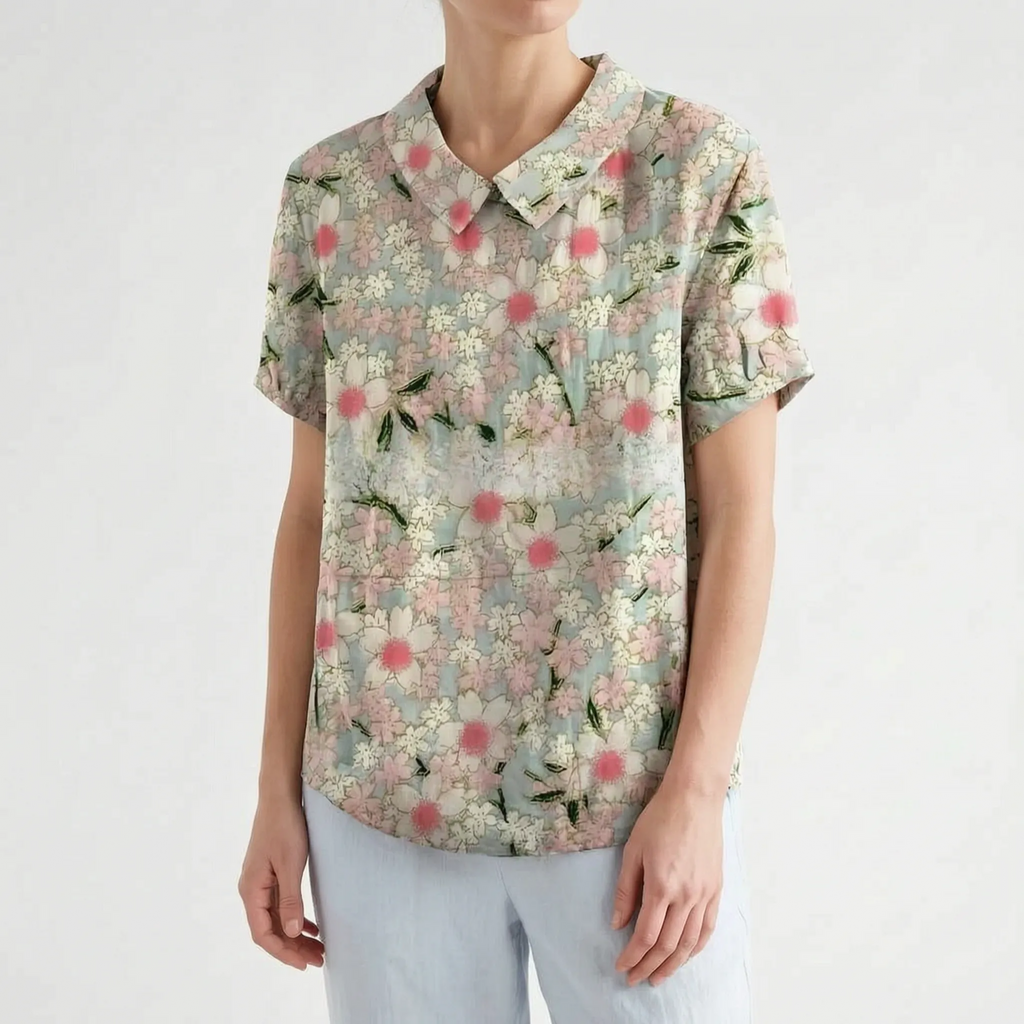 Sommara - Ladies White Floral Summer Blouse