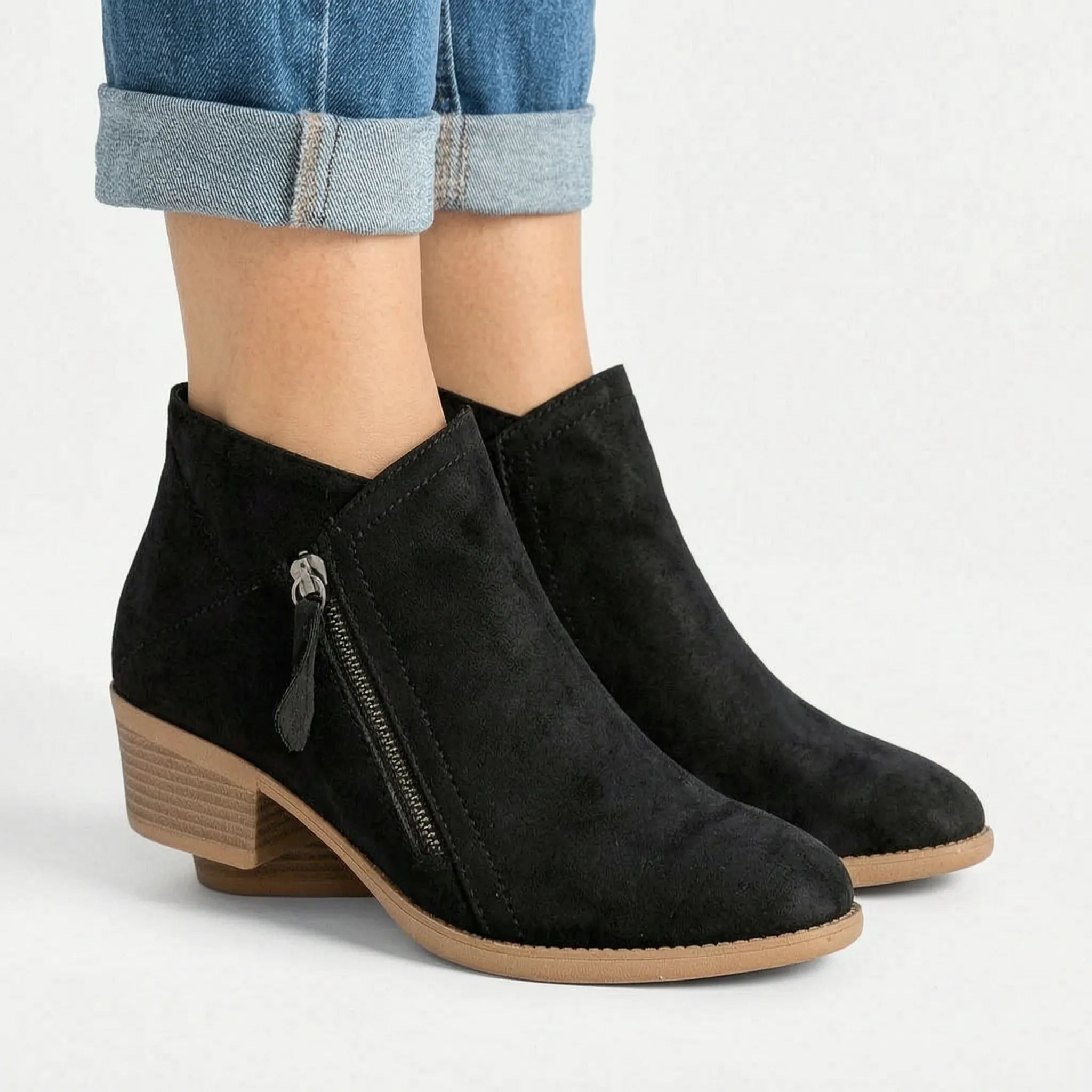 Stridora  - Supportive Zip-Up Ankle Boots Daily Commutes