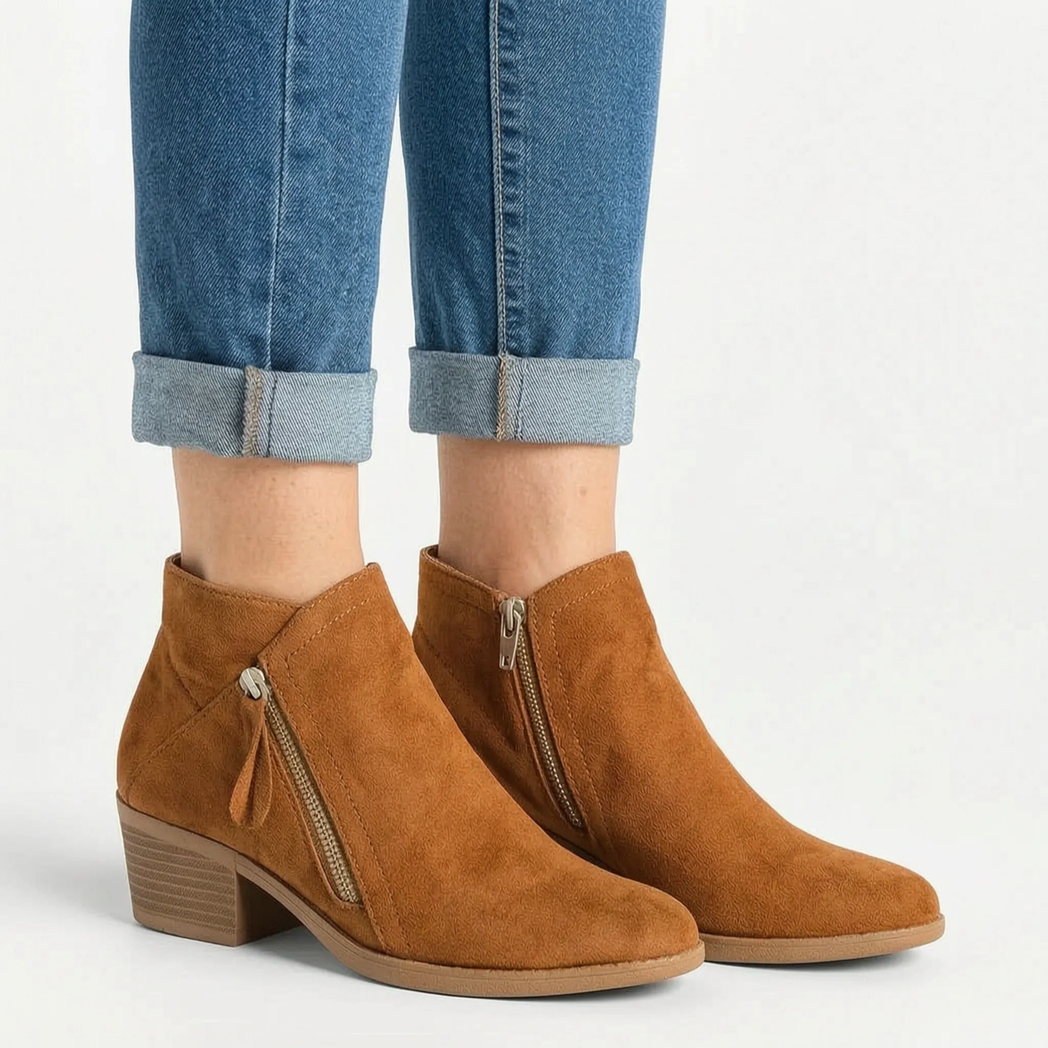 Stridora  - Supportive Zip-Up Ankle Boots Daily Commutes