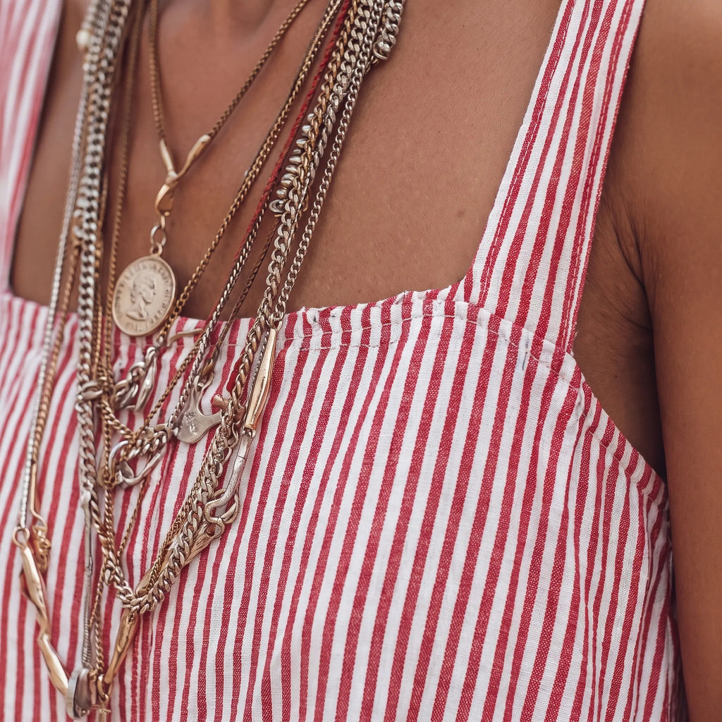 StripeSuit  - Relaxed Striped Summer Jumpsuit Summer Vacations