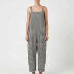 StripeSuit  - Relaxed Striped Summer Jumpsuit Summer Vacations