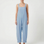 StripeSuit  - Relaxed Striped Summer Jumpsuit Summer Vacations