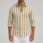 Strival  - Men's Blue And White Striped Shirt Casual Everyday Wear