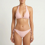 SwimLace  - Classic Triangle Halter Neck Bikini Lounging Poolside