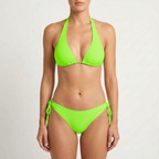 SwimLace  - Classic Triangle Halter Neck Bikini Lounging Poolside