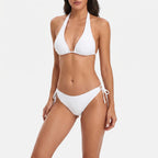 SwimLace  - Classic Triangle Halter Neck Bikini Lounging Poolside