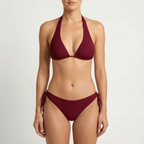 SwimLace  - Classic Triangle Halter Neck Bikini Lounging Poolside