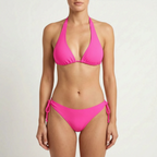 SwimLace  - Classic Triangle Halter Neck Bikini Lounging Poolside