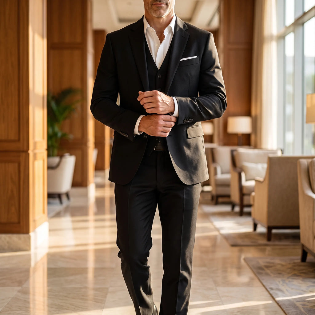 Tailorise  - Men's Navy Three Piece Suit Formal Events