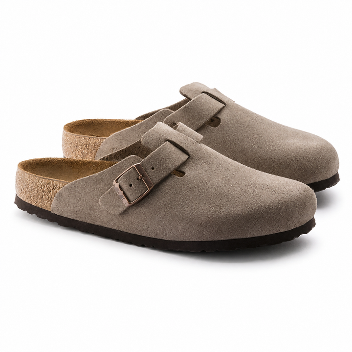 Positano backless clog loafers with adjustable buckle straps