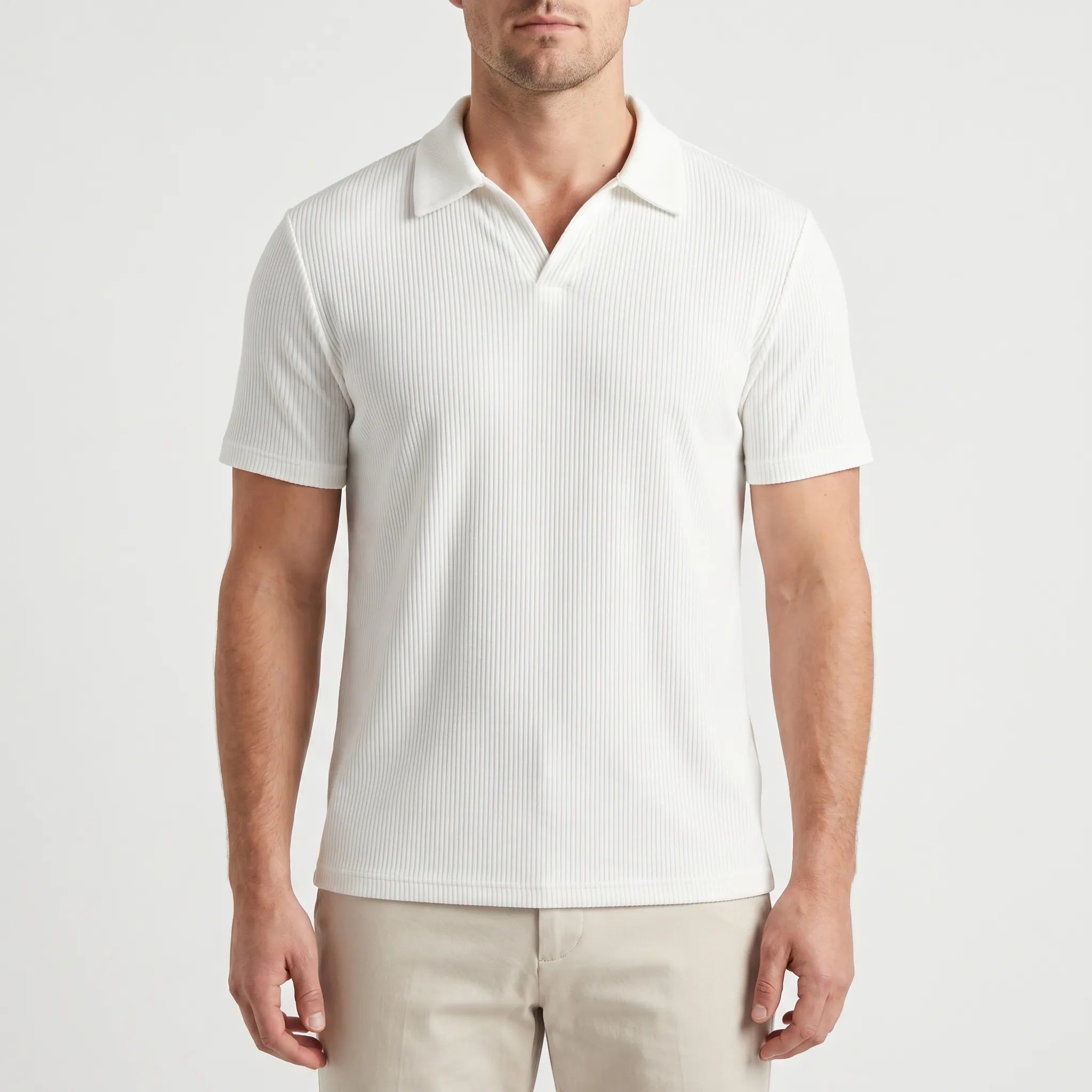 Texari  - Textured Polo Shirt Smart-Casual Dressing