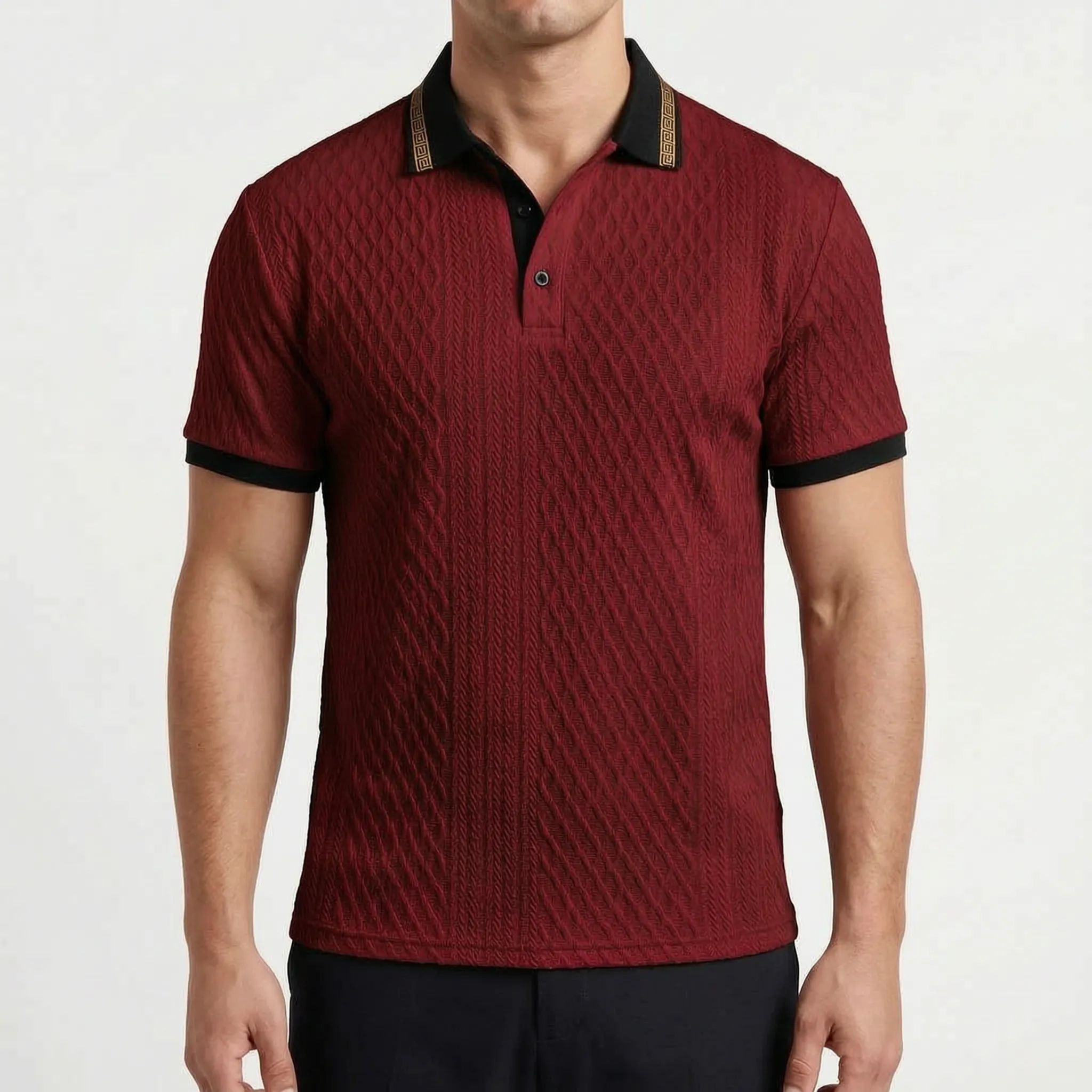 Textura - Textured Polo Shirt