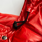 Men's glossy quilted hooded puffer jacket