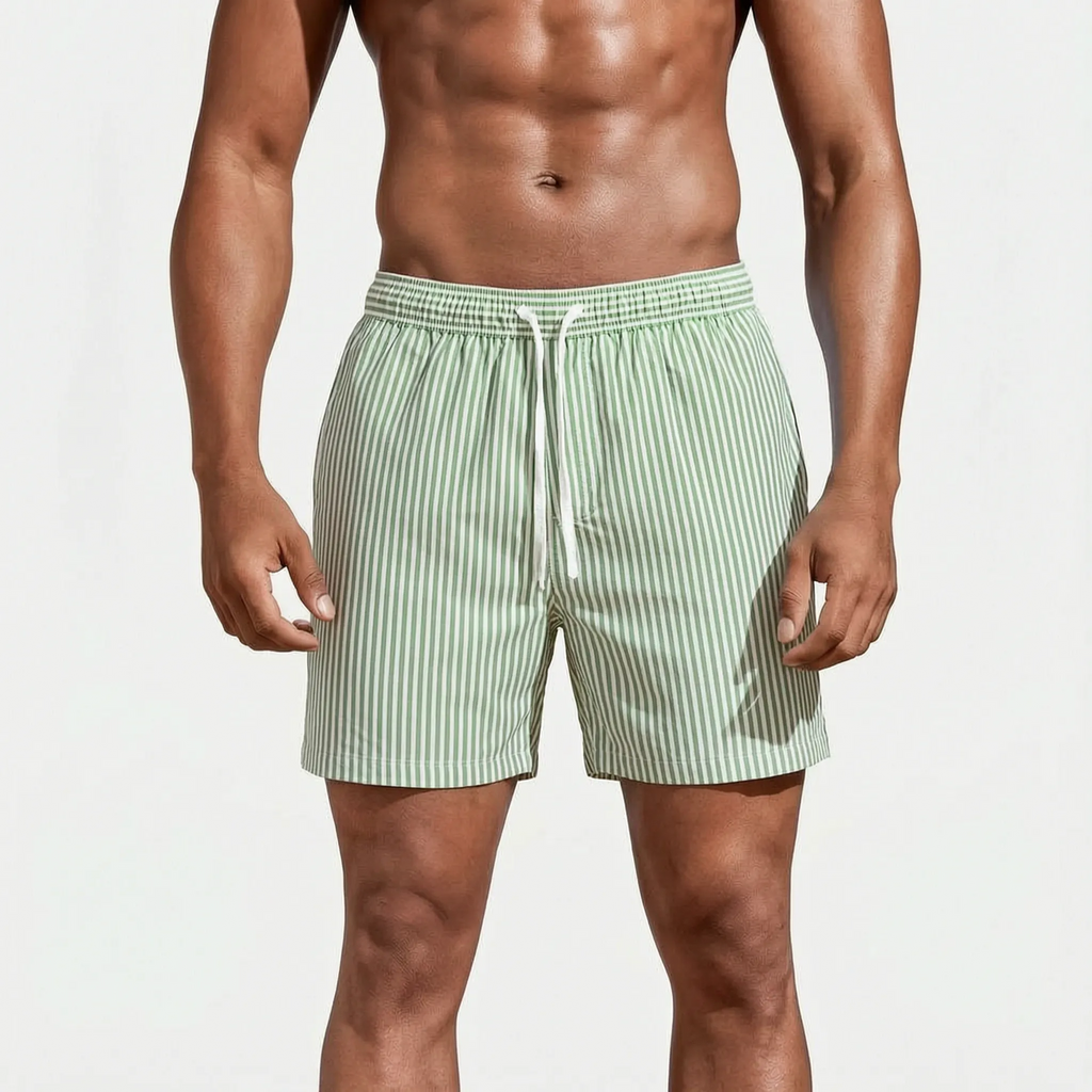 Tideflex - Striped Casual Men's Swim Shorts