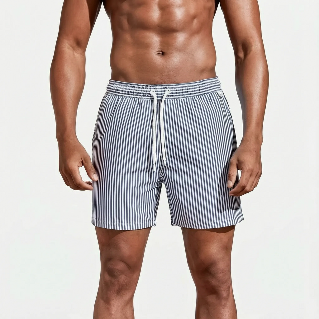 Tideflex - Striped Casual Men's Swim Shorts