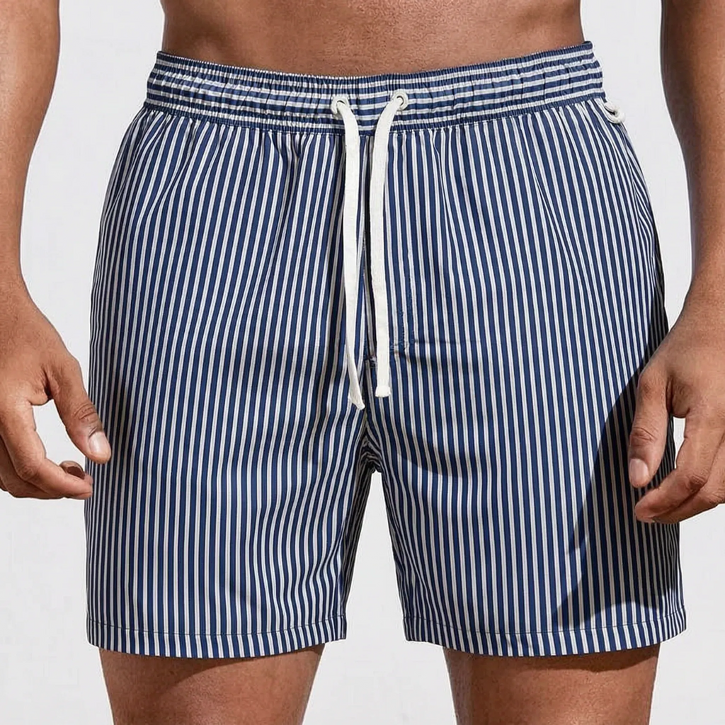 Tideflex - Striped Casual Men's Swim Shorts