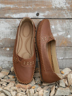Tivora  - Classic Flat Slip-On Womens Loafers Everyday Walking
