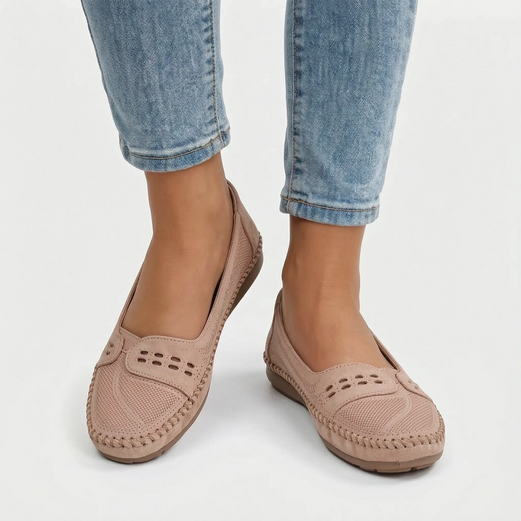 Tivora  - Classic Flat Slip-On Womens Loafers Everyday Walking