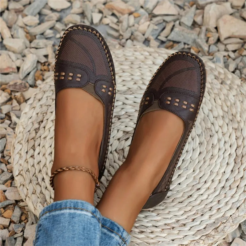 Tivora  - Classic Flat Slip-On Womens Loafers Everyday Walking