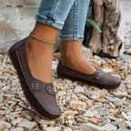 Tivora  - Classic Flat Slip-On Womens Loafers Everyday Walking