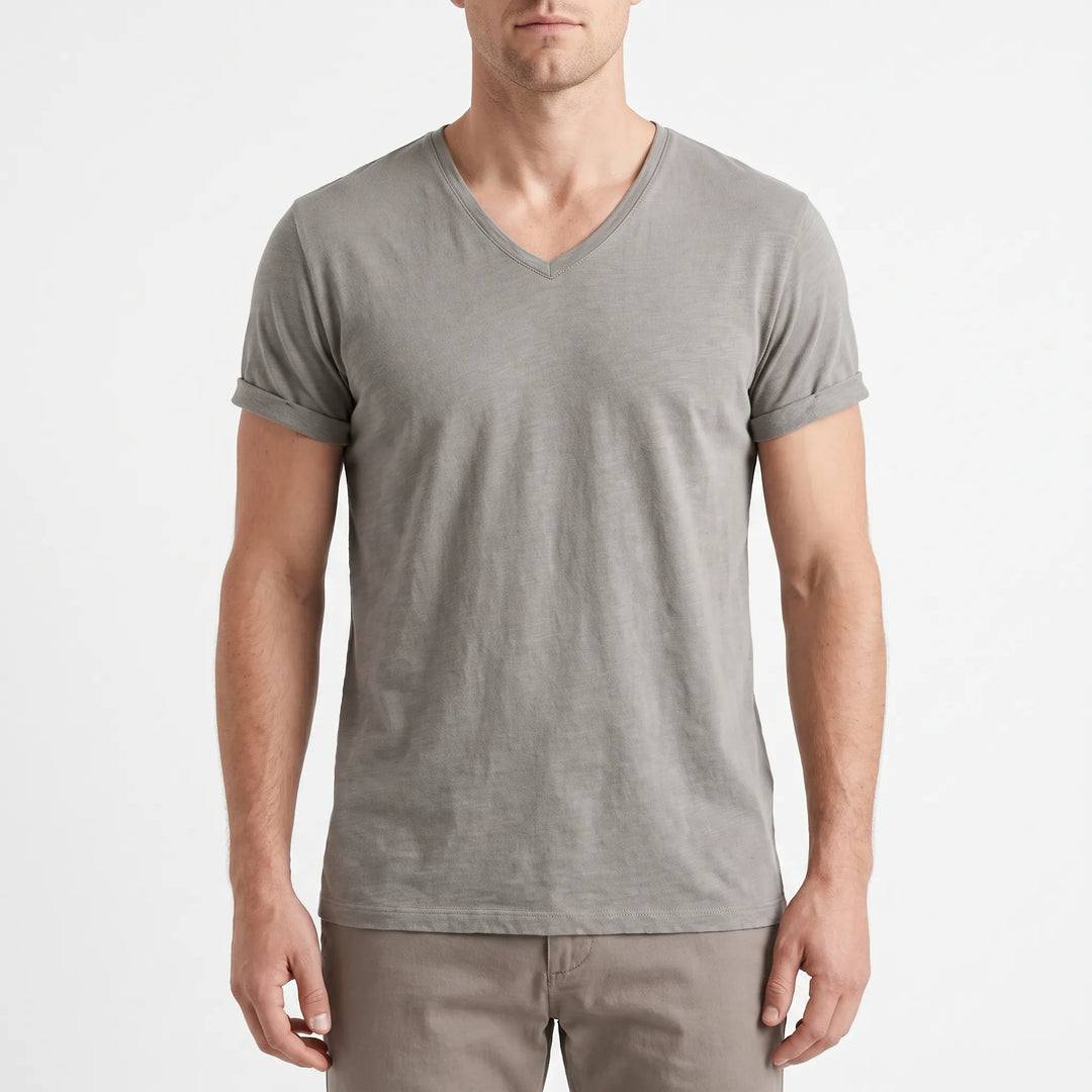 Torven  - Slim Fit V-Neck T-Shirt Casual Weekend Outings