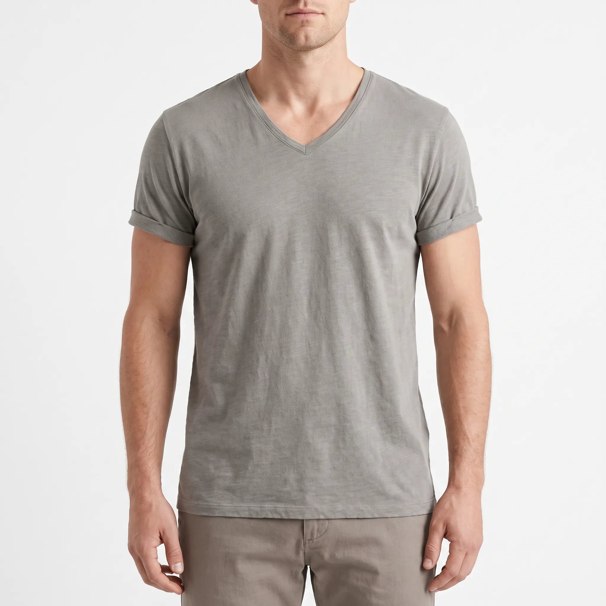 Torven  - Slim Fit V-Neck T-Shirt Casual Weekend Outings