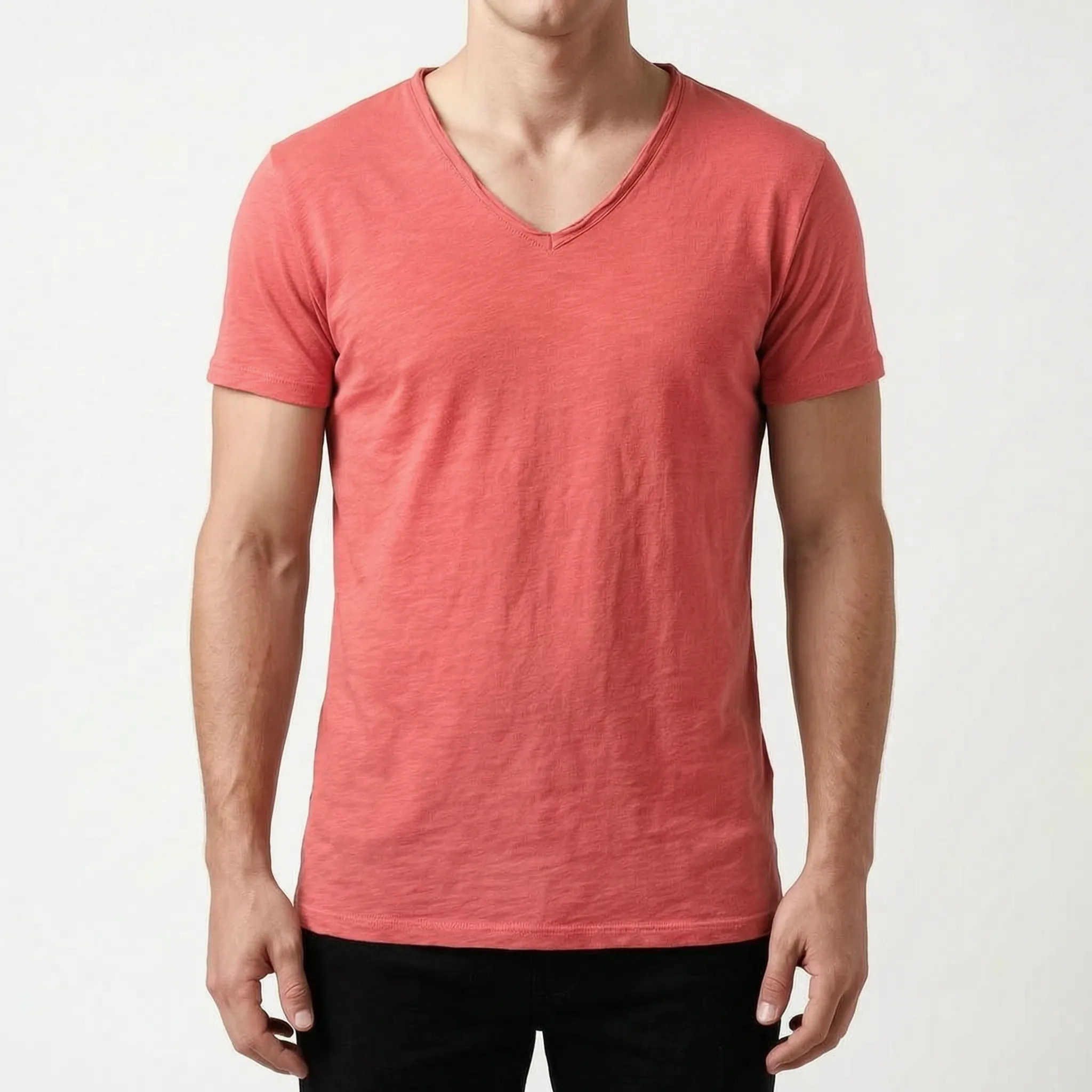 Torven  - Slim Fit V-Neck T-Shirt Casual Weekend Outings