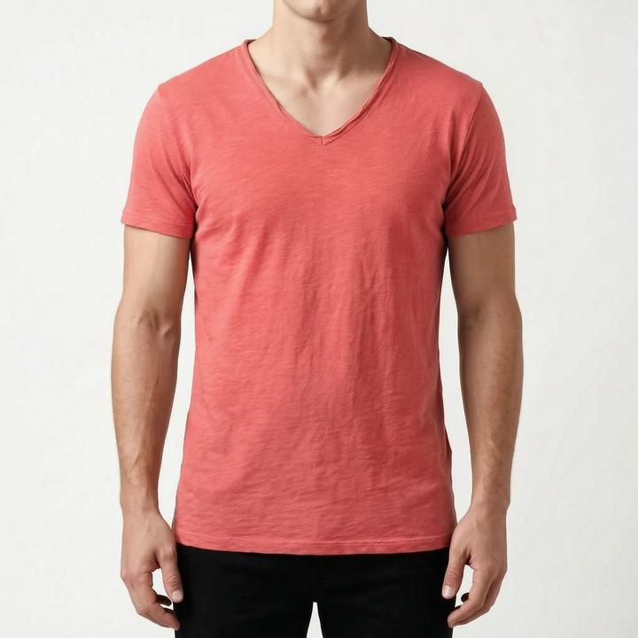 Torven  - Slim Fit V-Neck T-Shirt Casual Weekend Outings