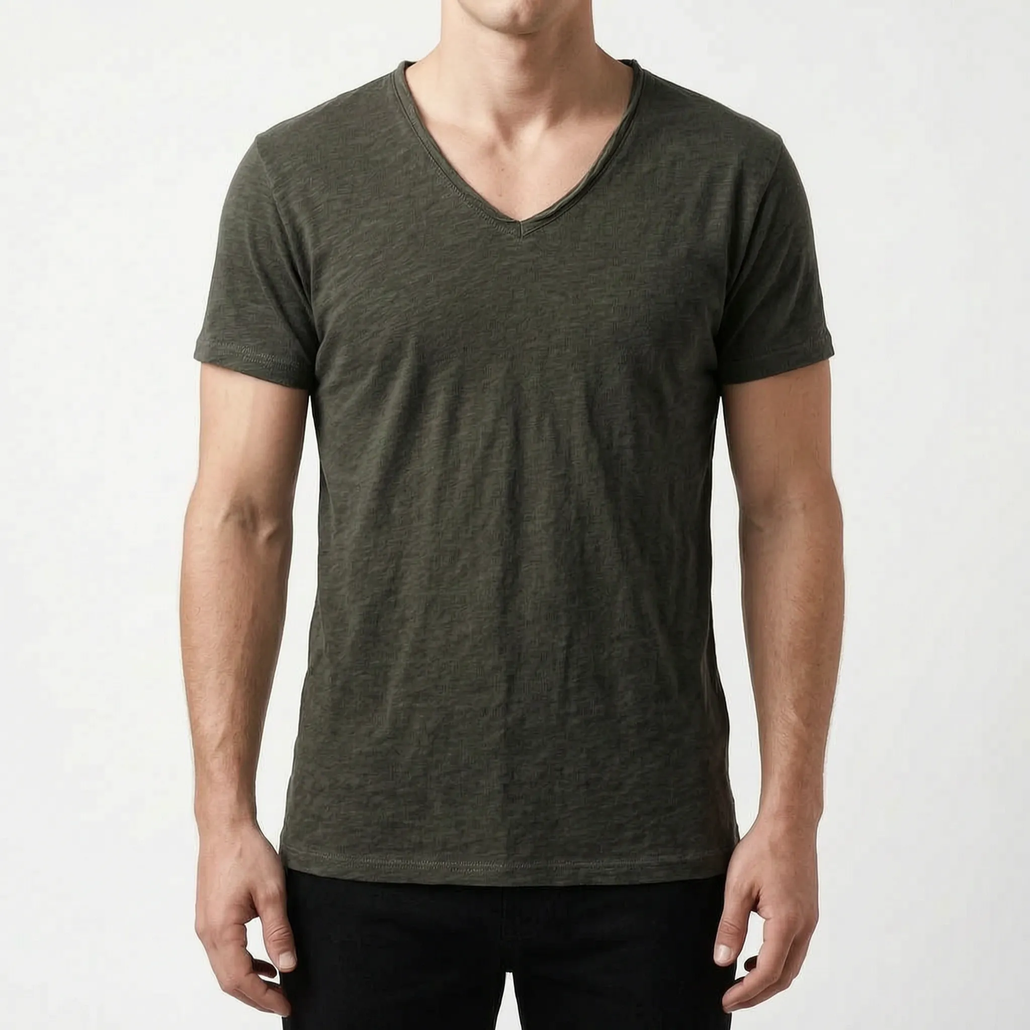 Torven  - Slim Fit V-Neck T-Shirt Casual Weekend Outings