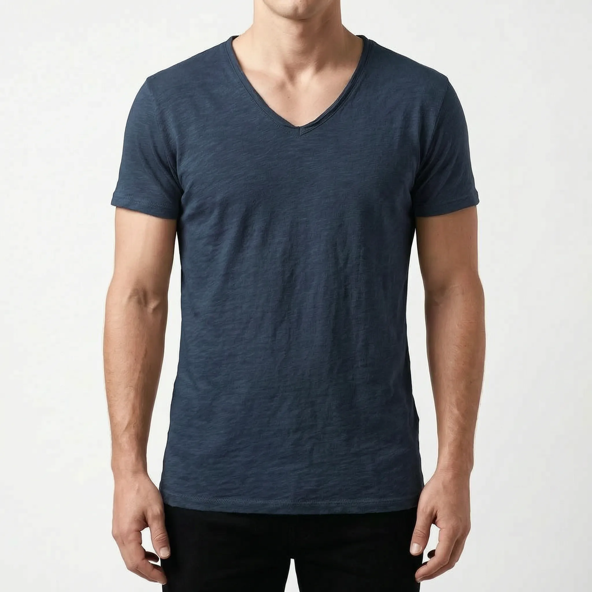 Torven  - Slim Fit V-Neck T-Shirt Casual Weekend Outings
