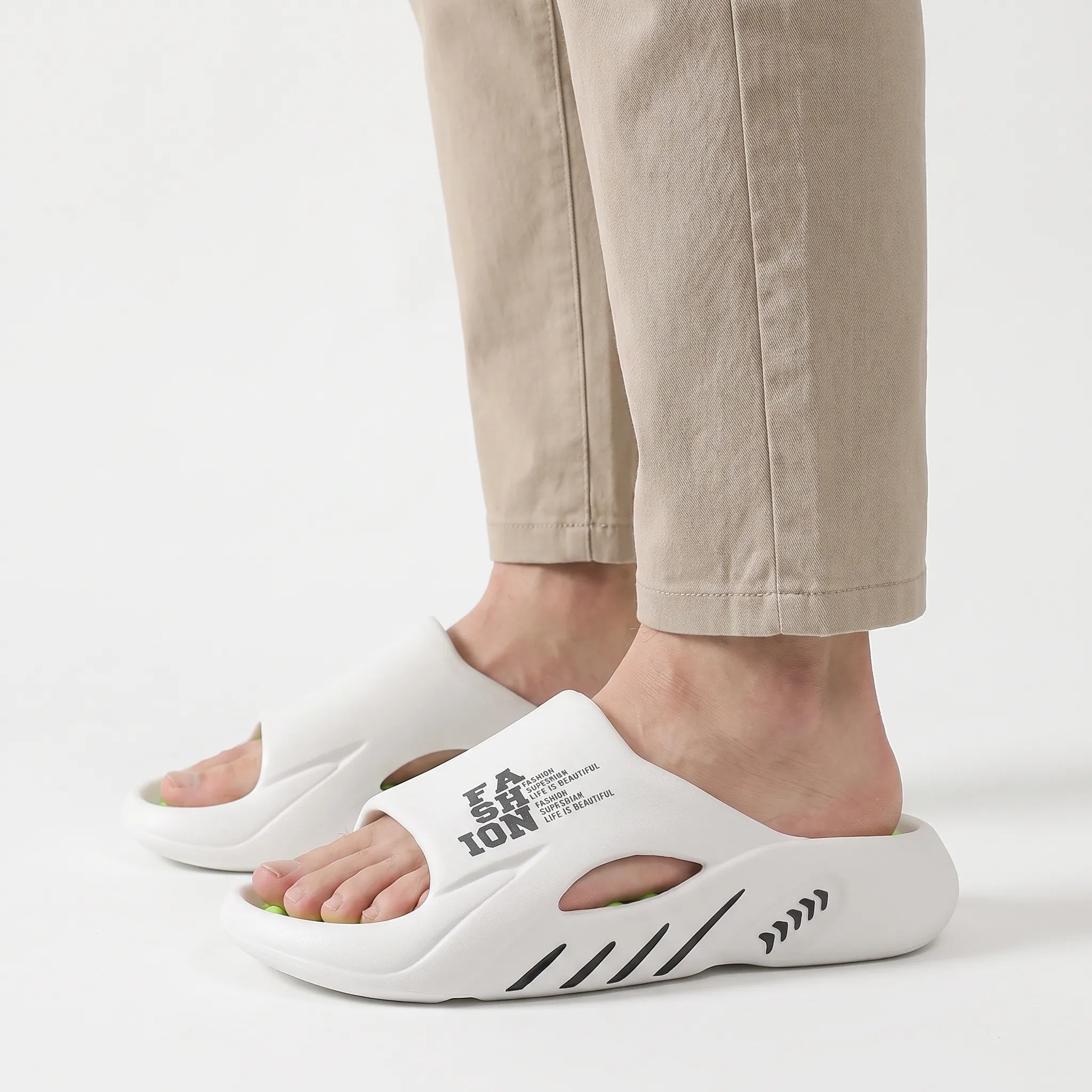 Treadix  - Men's Chunky Platform Slider Sandals Casual Weekend Wear