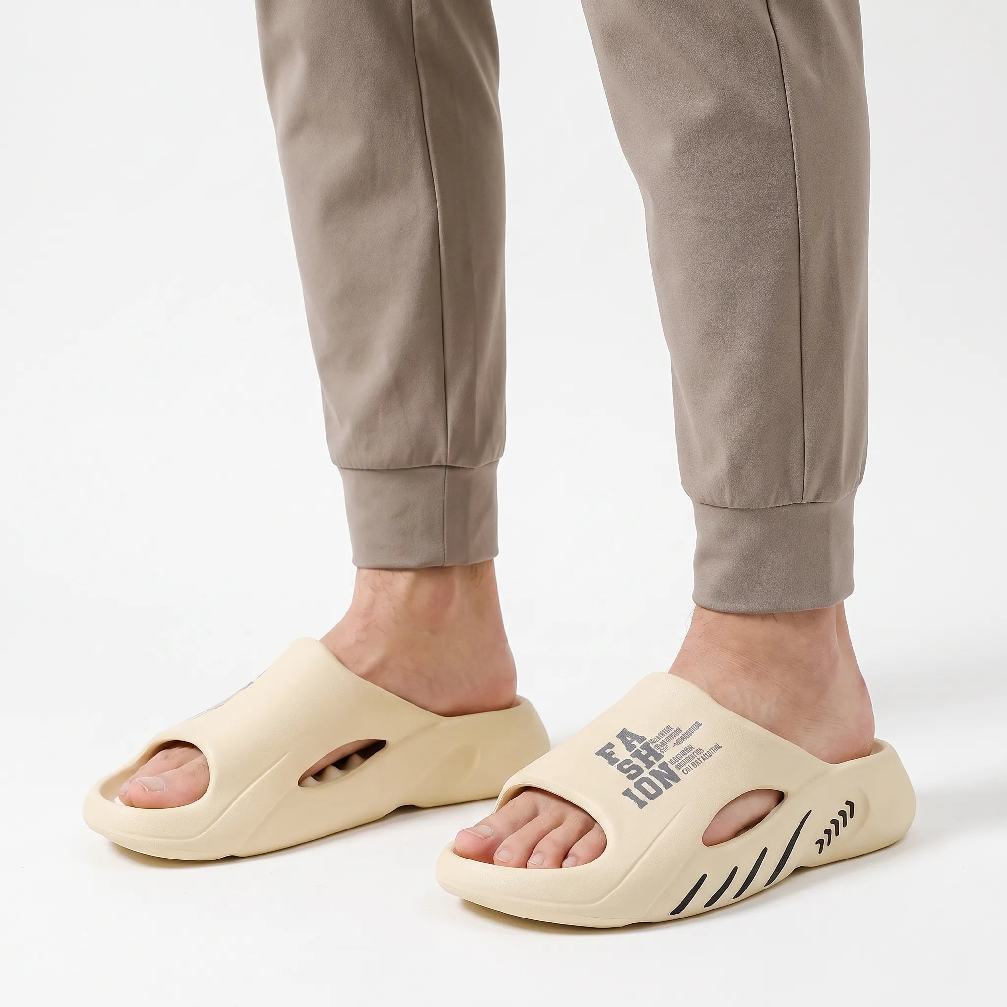Treadix  - Men's Chunky Platform Slider Sandals Casual Weekend Wear