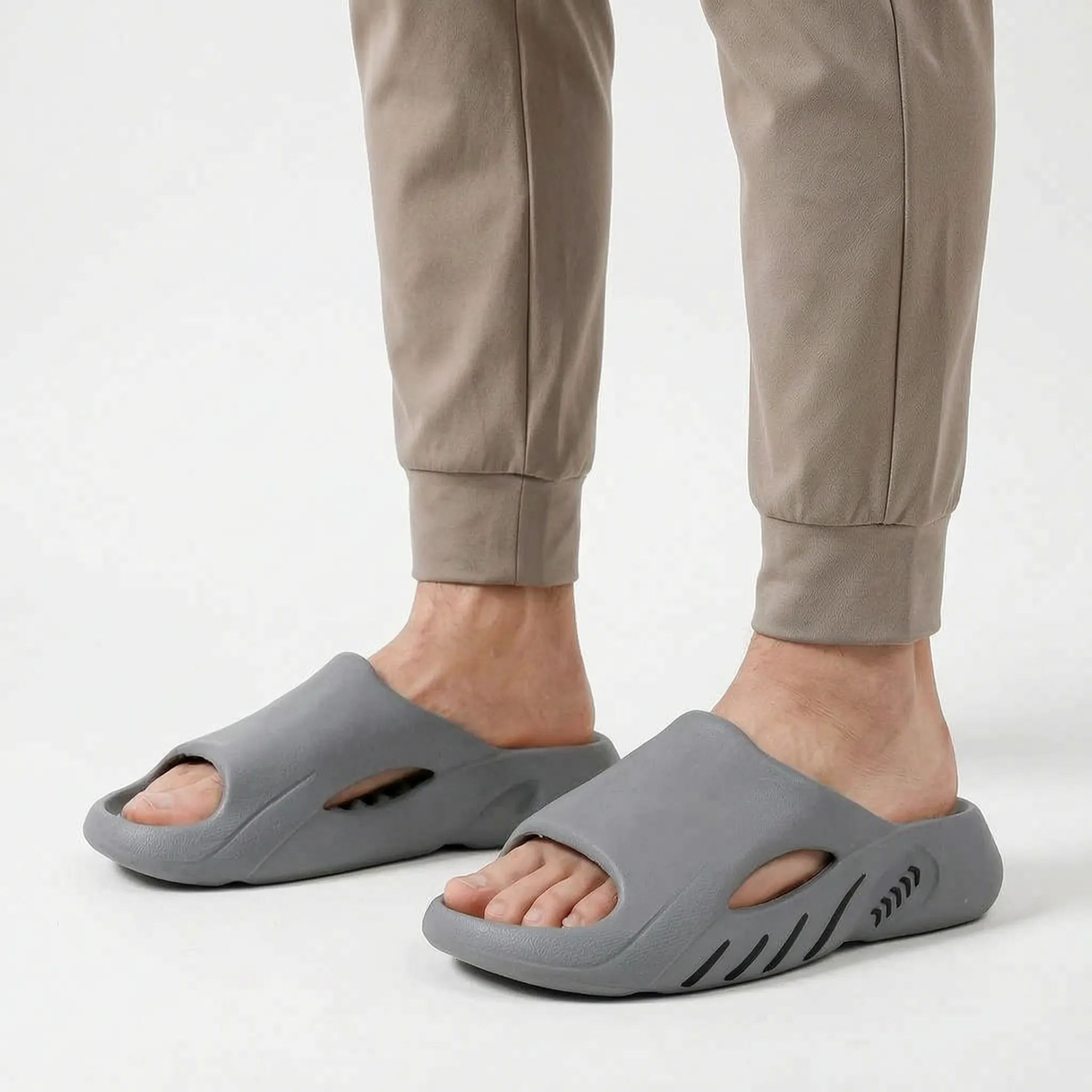 Treadix  - Men's Chunky Platform Slider Sandals Casual Weekend Wear