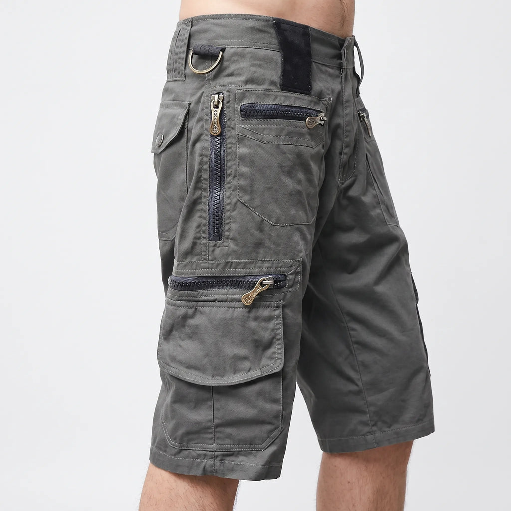Trekton  - Men's Relaxed Fit Grey Cargo Shorts Outdoor Trail Walks