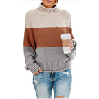 Women's elegant turtleneck sweater with long sleeves