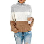 Women's elegant turtleneck sweater with long sleeves