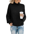 Women's elegant turtleneck sweater with long sleeves
