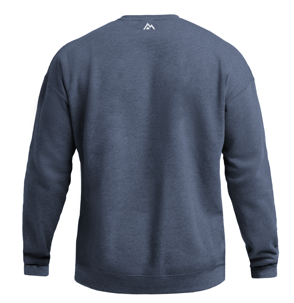 Navy and white unisex crewneck sweatshirt with large REP logo