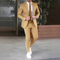 Men's tailored suit outfit set with blazer and full-length trousers