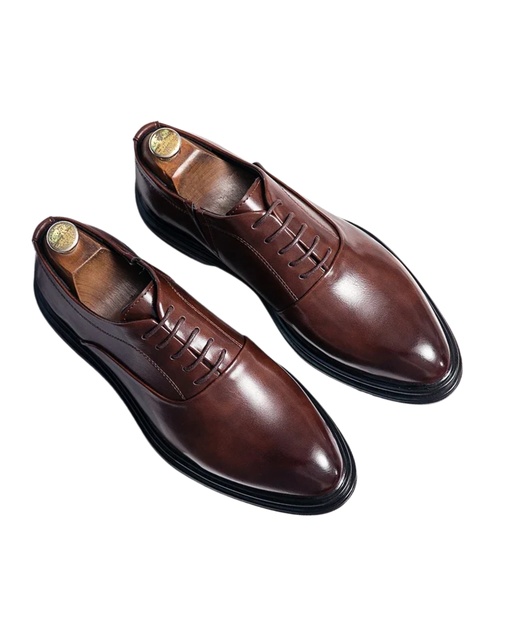 Men's polished lace-up Oxford dress shoes