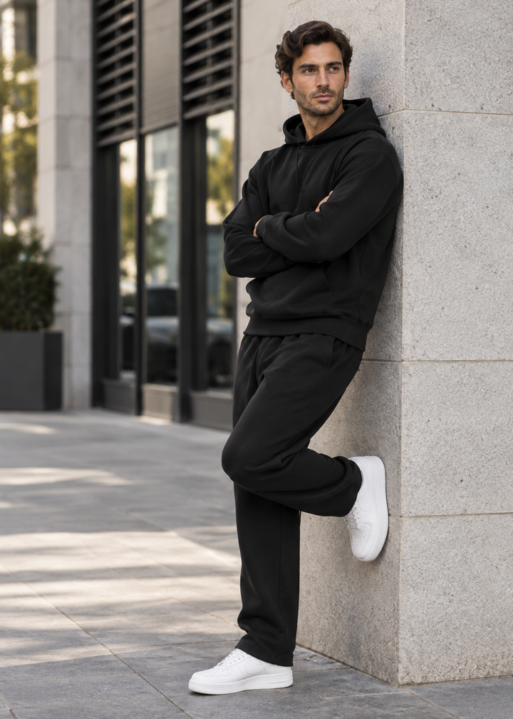 Men's hoodie and jogger set with kangaroo pocket