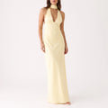 Valetta  - Elegant Halter Neck Maxi Dress Evening Social Events