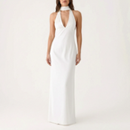 Valetta  - Elegant Halter Neck Maxi Dress Evening Social Events