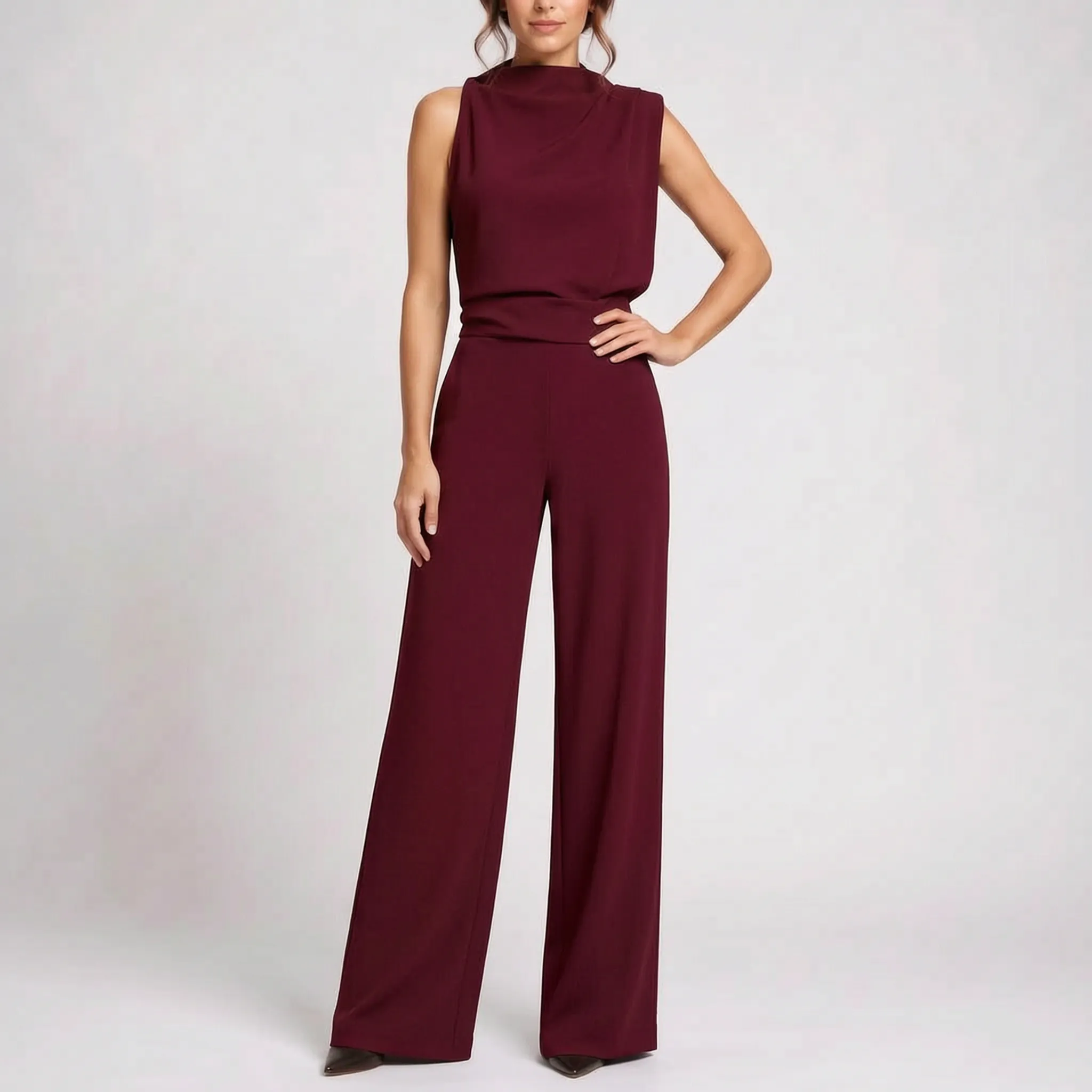 Valoris  - Wide-Leg Sleeveless Party Jumpsuit Wedding Guest Attire