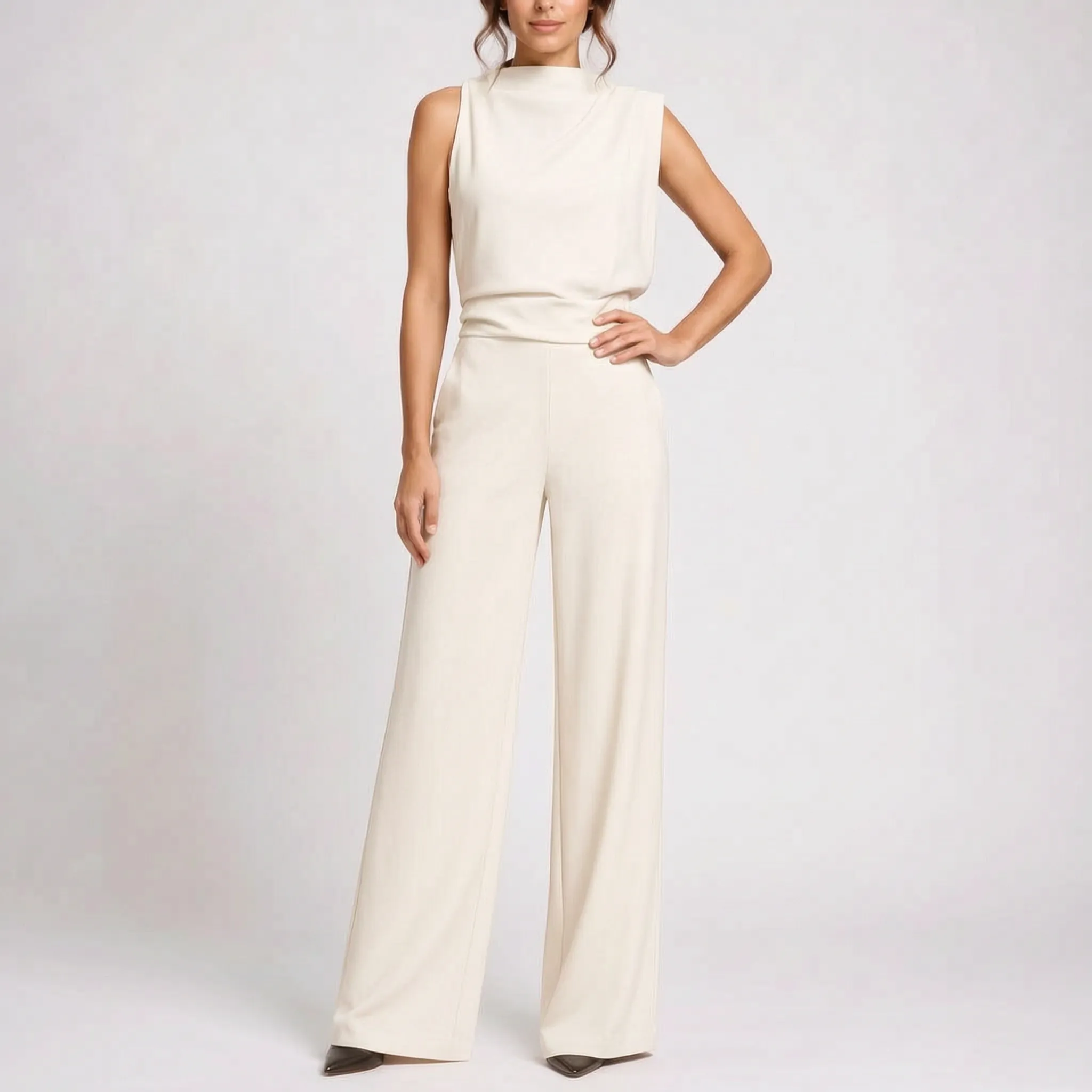 Valoris  - Wide-Leg Sleeveless Party Jumpsuit Wedding Guest Attire